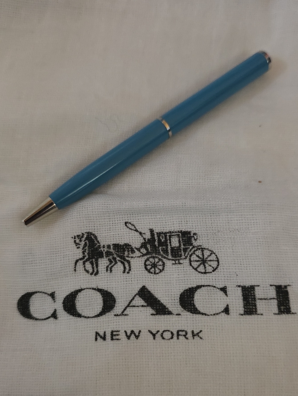 Coach New Blue Ink Pen With Dusty